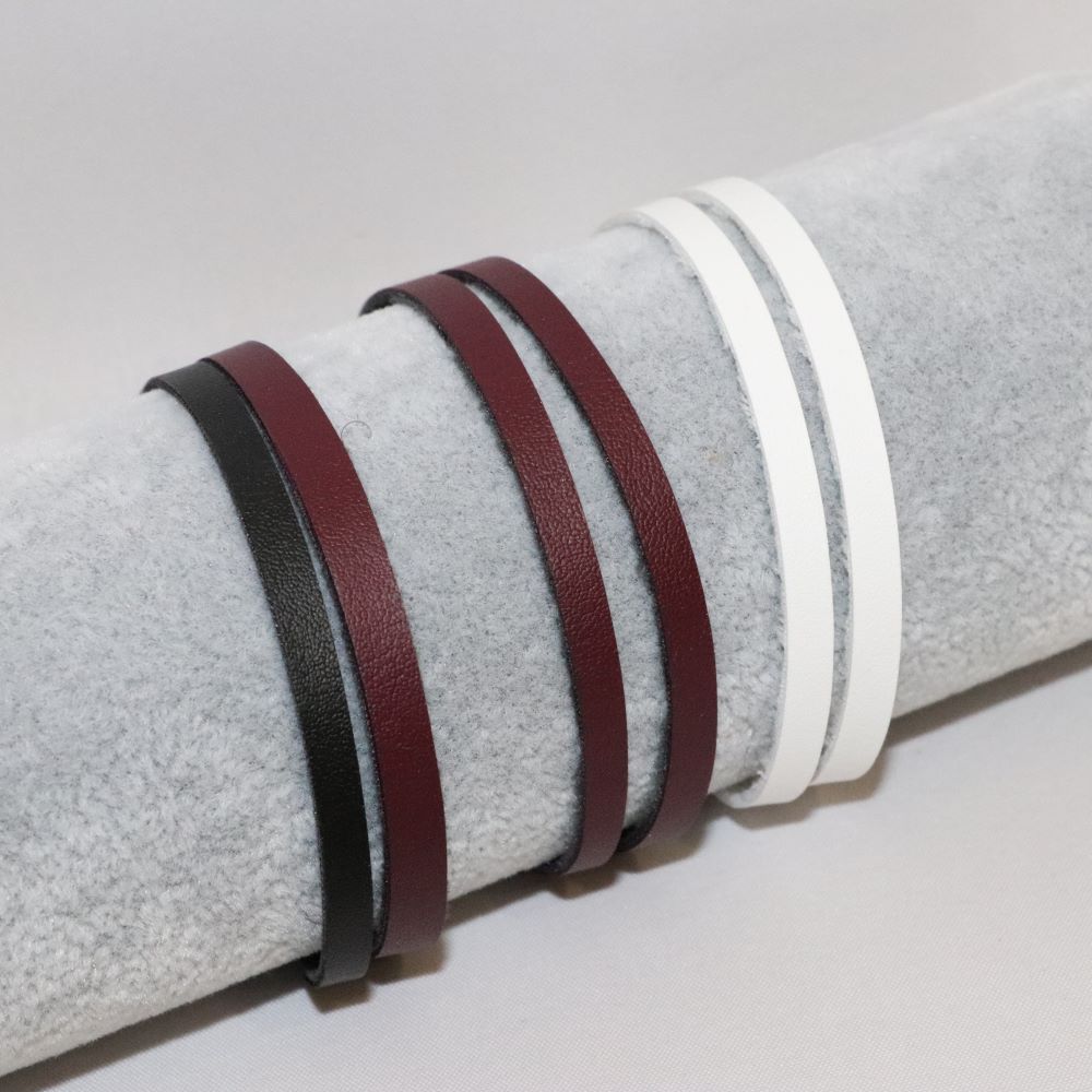 3 bracelets doubles en alter-cuir de raisin