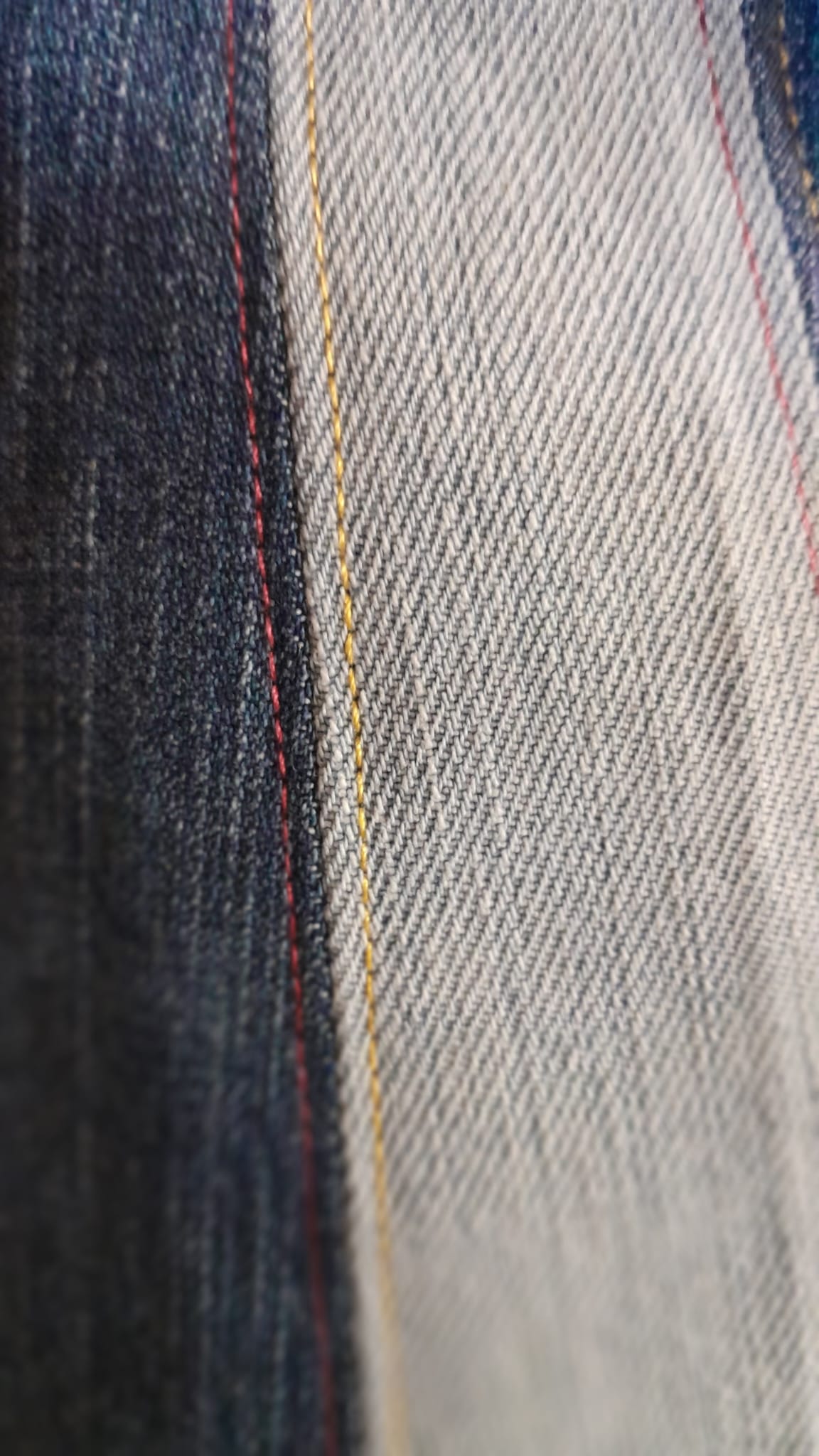 Cabas artisanal en jean & poignées en bois 125