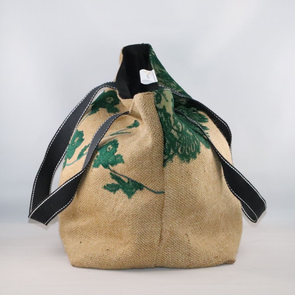Cabas jute et dentelle de Calais