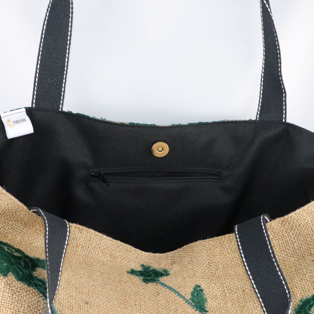 Cabas jute et dentelle de Calais