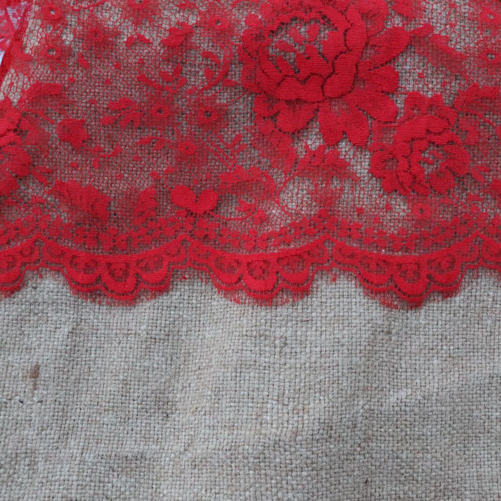 Cabas jute et dentelle de Calais