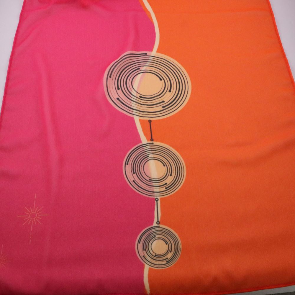 Foulard fuchsia et orange