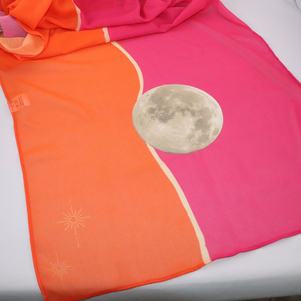 Foulard fuchsia et orange