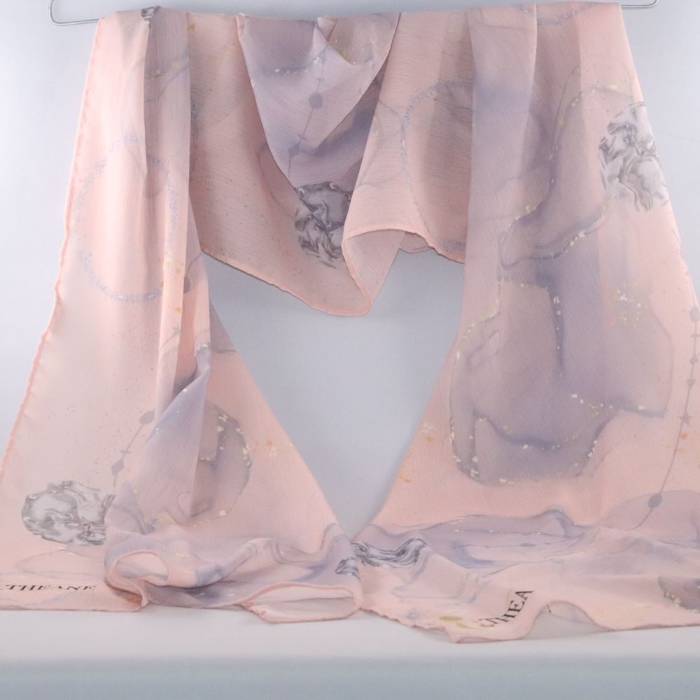 Foulard rose poudré