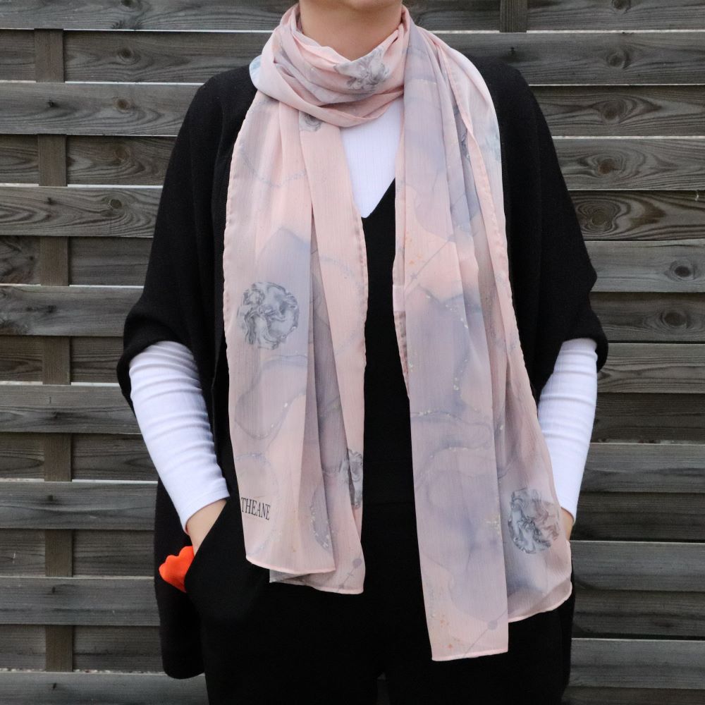 Foulard rose poudré