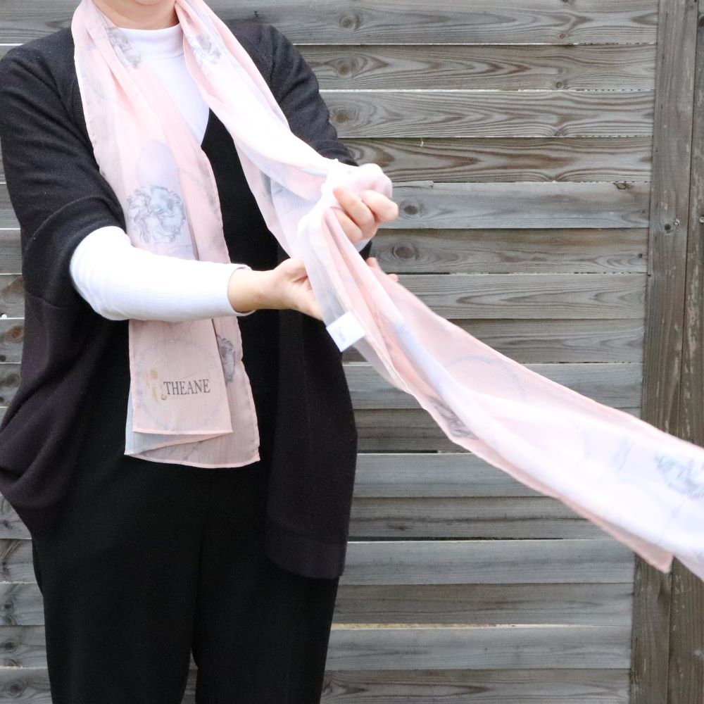 Foulard rose poudré