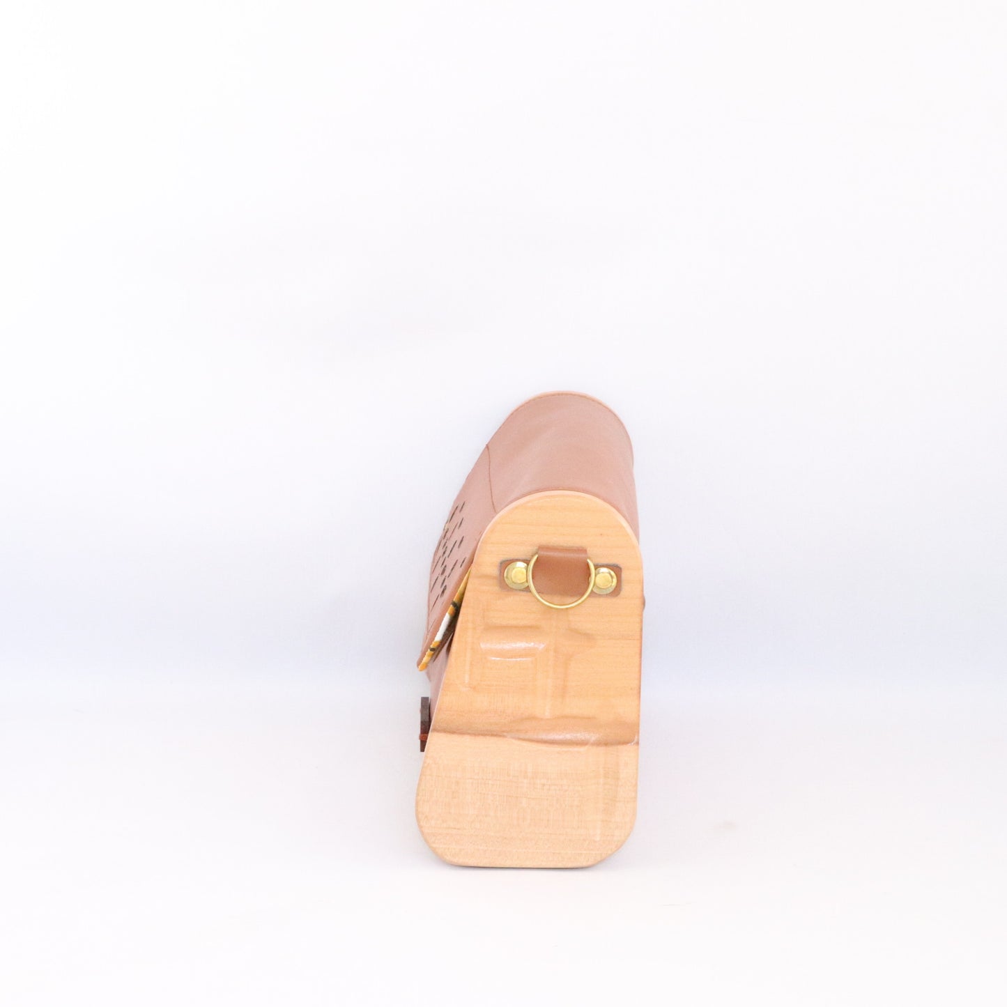 Mini sac bois et alter-cuir de raisin caramel 109