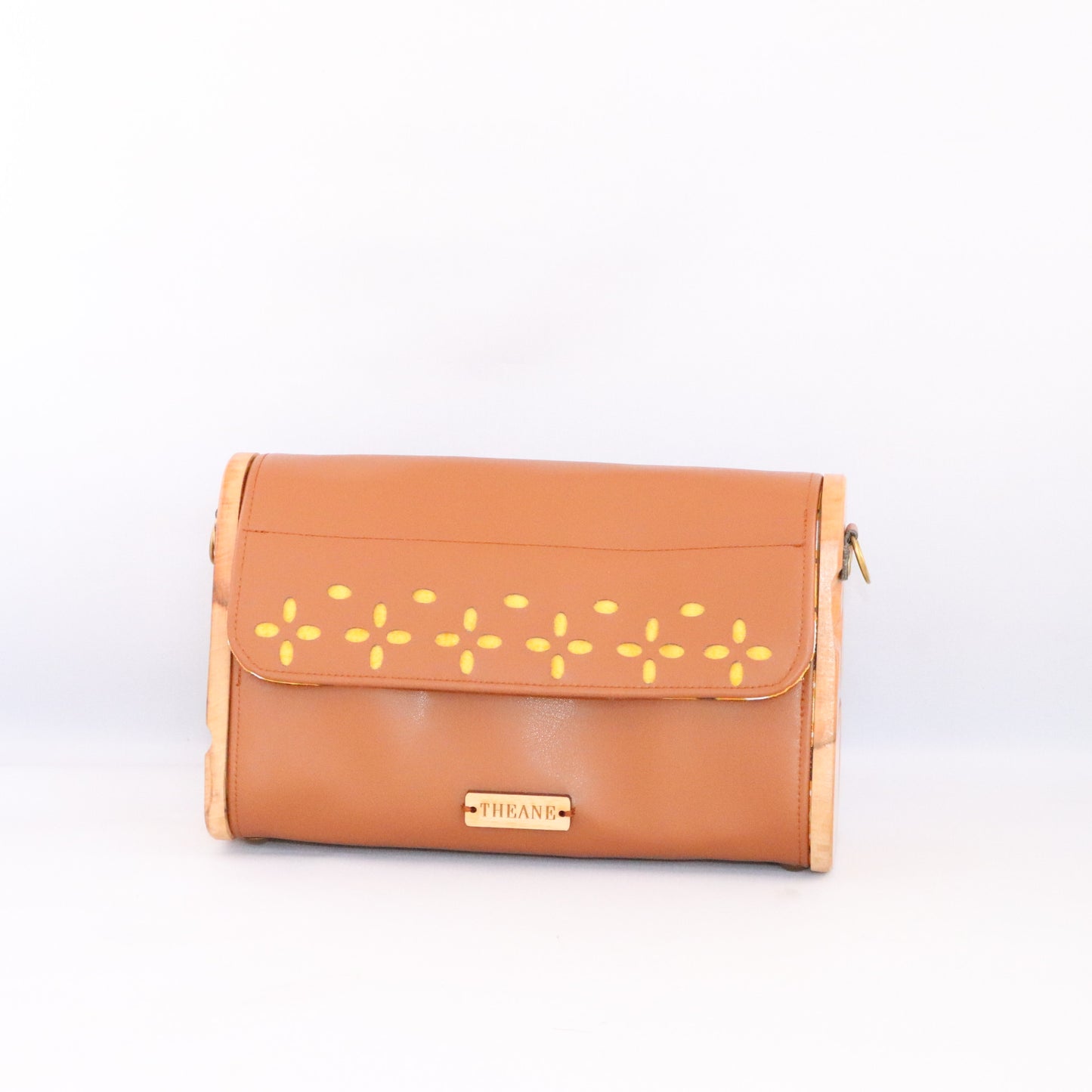 Mini sac bois et alter-cuir de raisin caramel 109