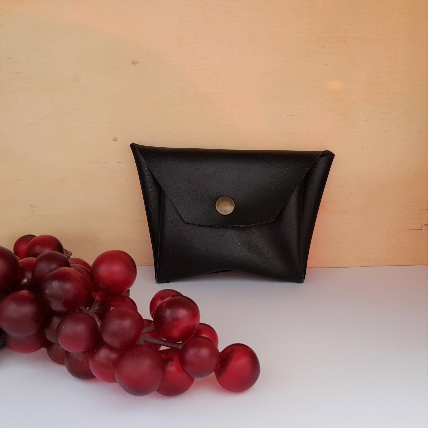 Porte-monnaie origami en alter-cuir de raisin