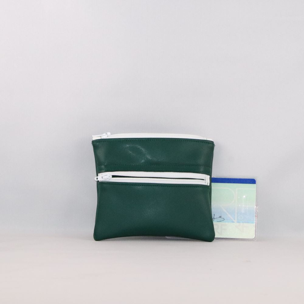 porte-monnaie alter-cuir de raisin vert foncé avec CNI