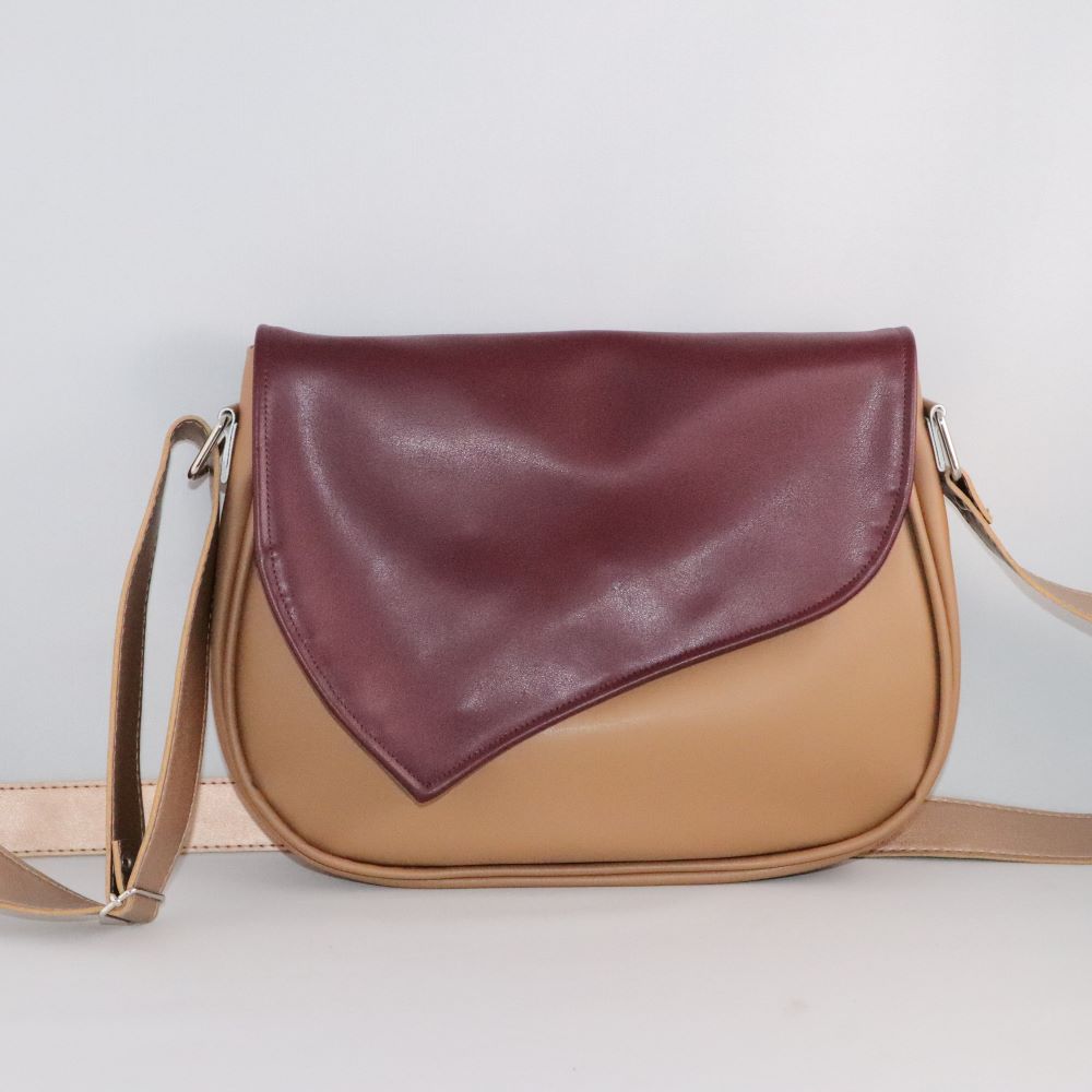 Rabat alter-cuir de raisin bordeaux