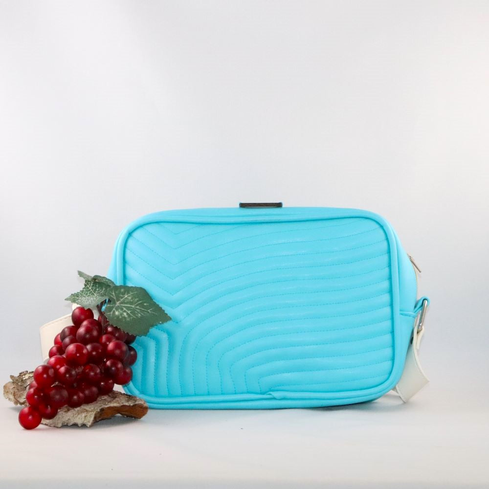 sac matelassé grapeskin turquoise avec grappe