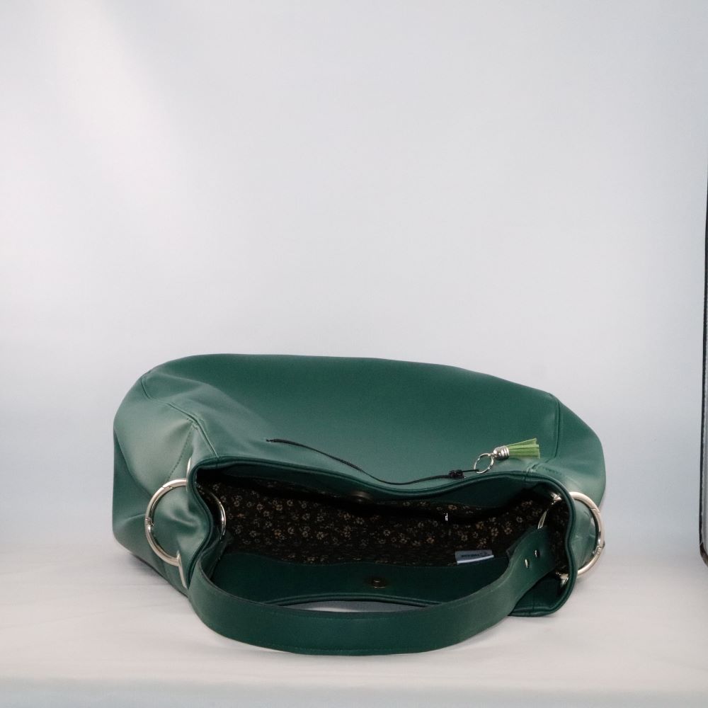 sac fourre-tout alter-cuir de raisin vert foncé intérieur