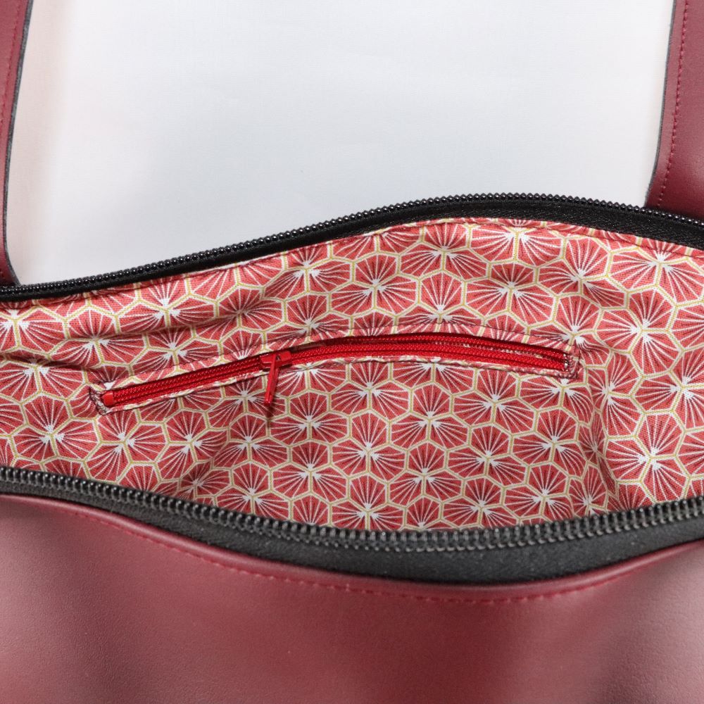 Sac trapèze alter-cuir de raisin