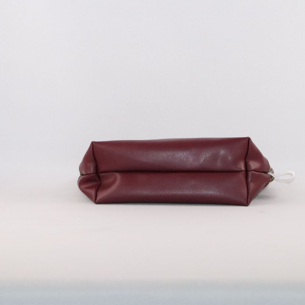 trousse triangle alter-cuir de raisin bordeaux dessous