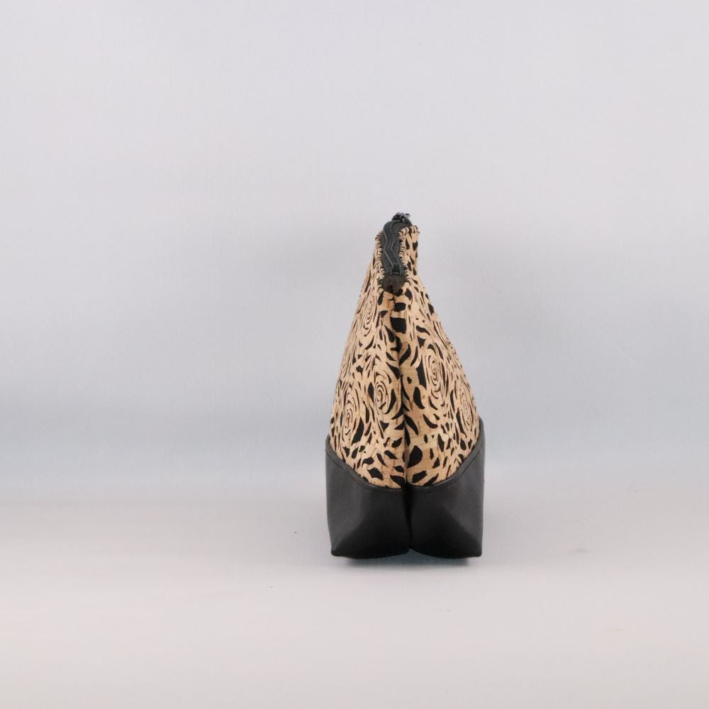 trousse triangle alter-cuir de raisin noir et liège dentelle de côté