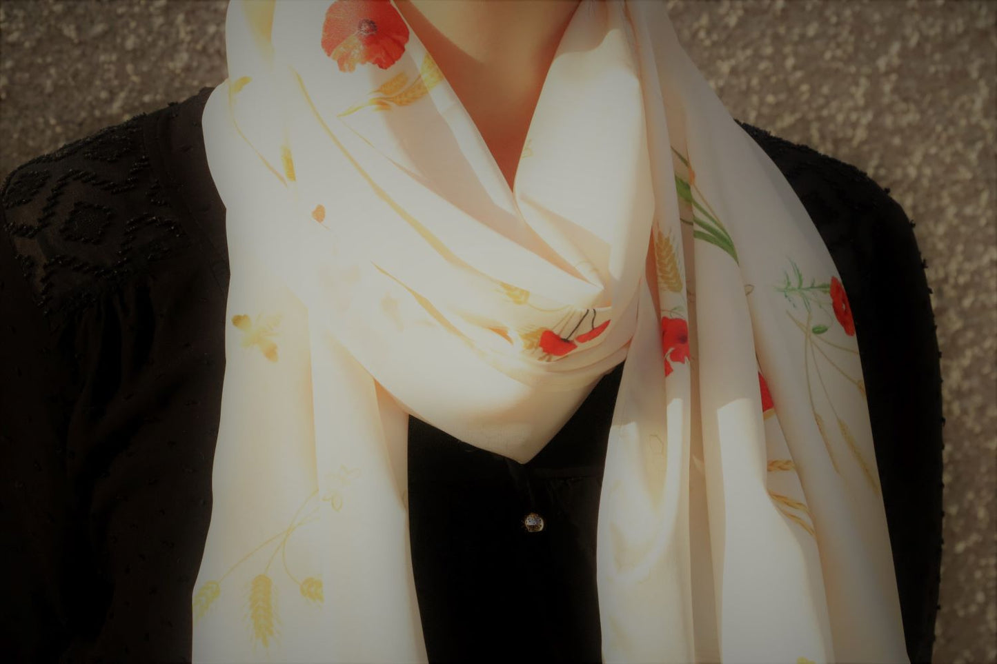 Foulard coquelicots
