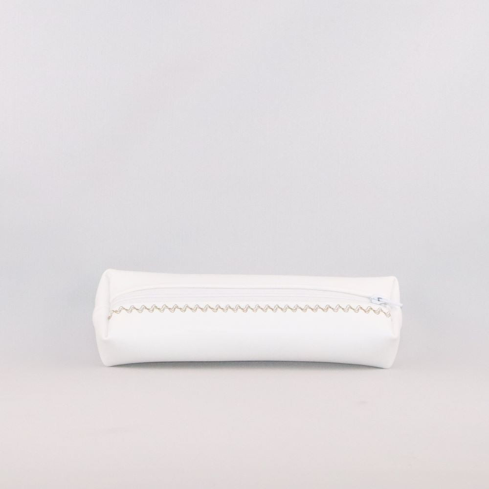 petite trousse blanche alter cuir de raisin de face