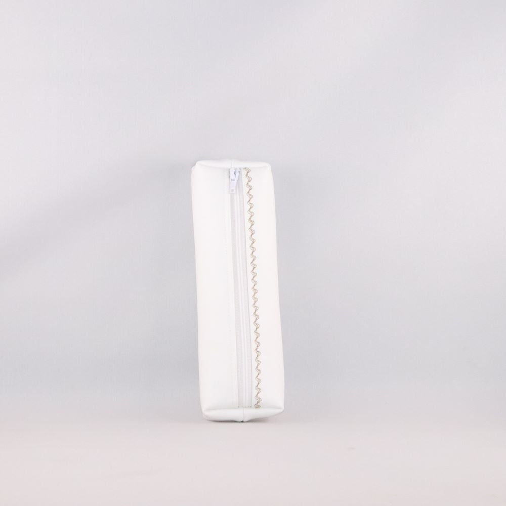petite trousse blanche alter cuir de raisin de dessus