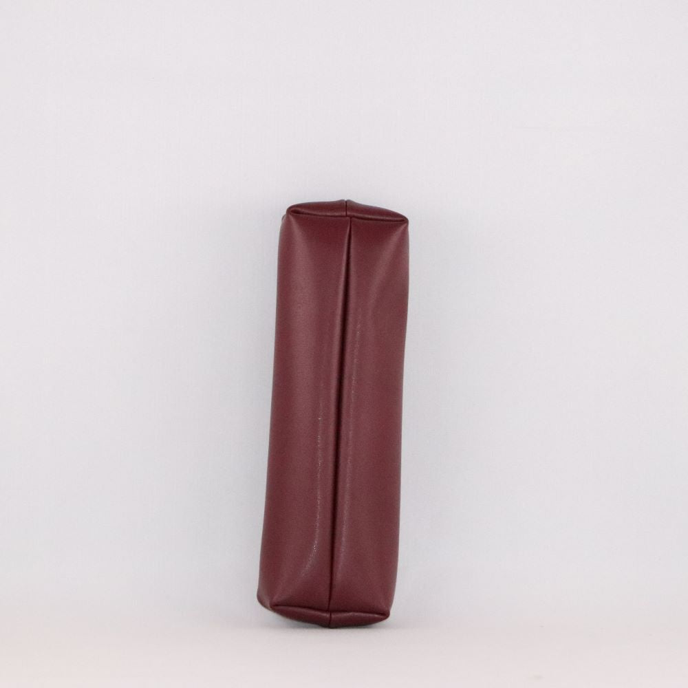 petite trousse bordeaux alter cuir de raisin dessous