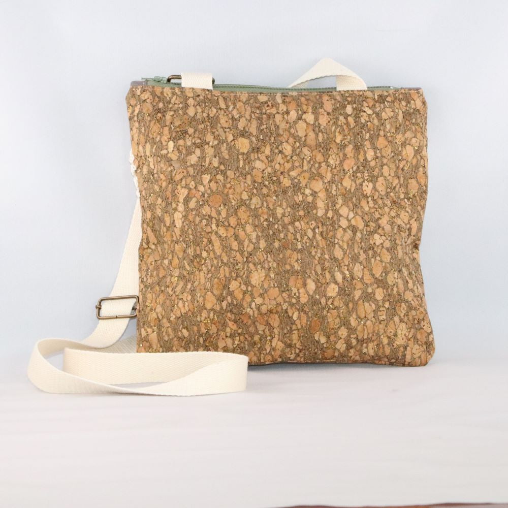 pochette en liège pailleté vue arrière