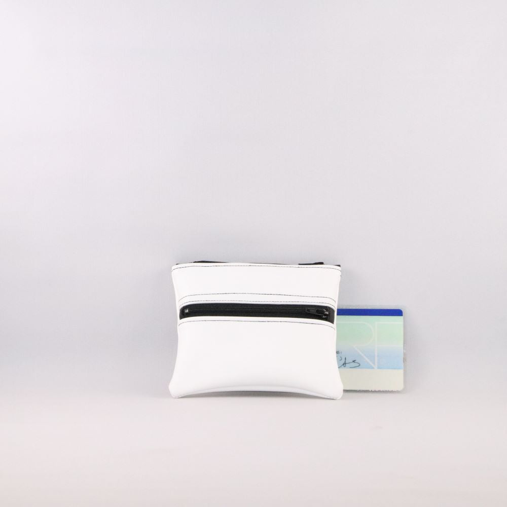 porte-monnaie alter cuir de raisin blanc avec CNI
