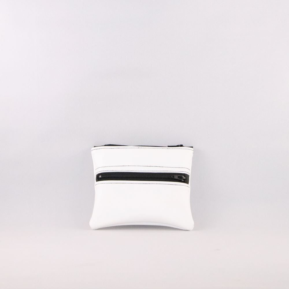 porte-monnaie alter cuir de raisin blanc de face