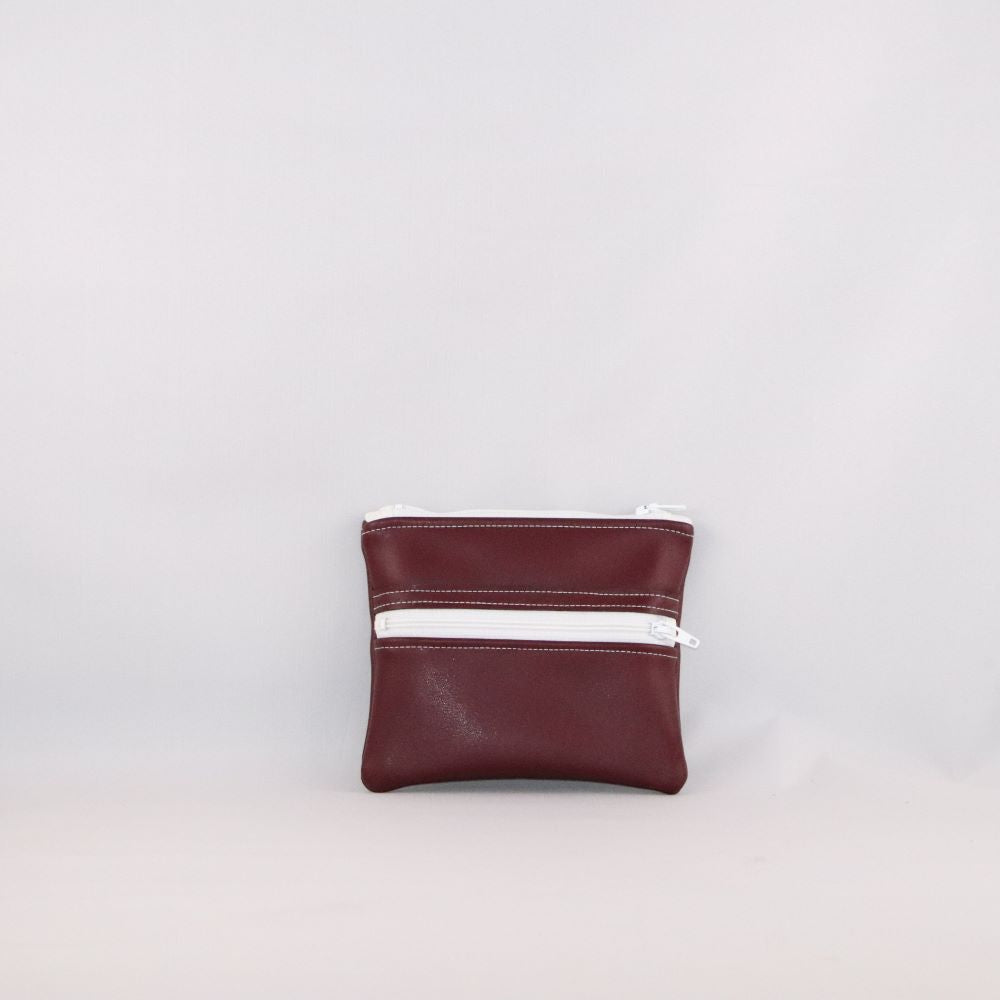 porte-monnaie alter cuir de raisin bordeaux de face