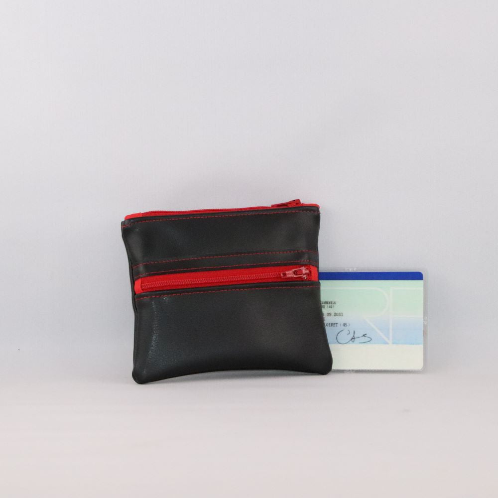 porte-monnaie alter-cuir de raisin noir avec carte identité