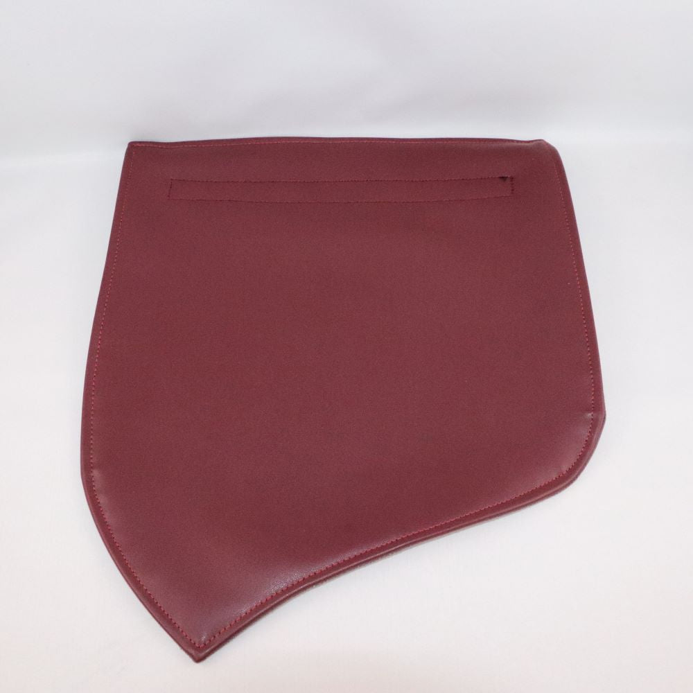 rabat pour sac en alter cuir de raisin bordeaux vue dessus