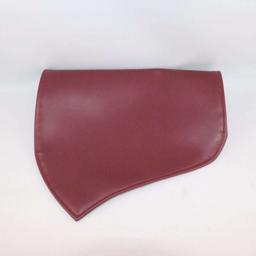 rabat alter cuir de raisin bordeaux plié