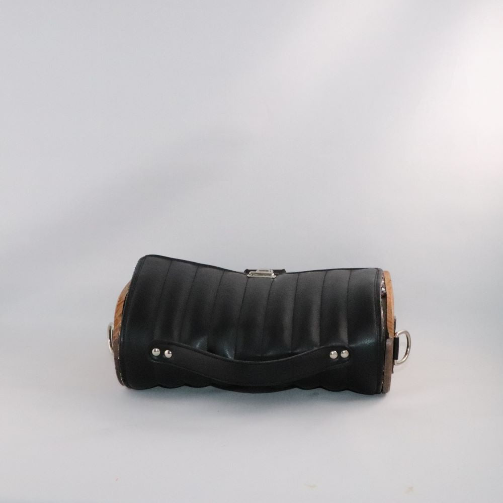 Petit sac cartable bois et alter-cuir de raisin noir 62