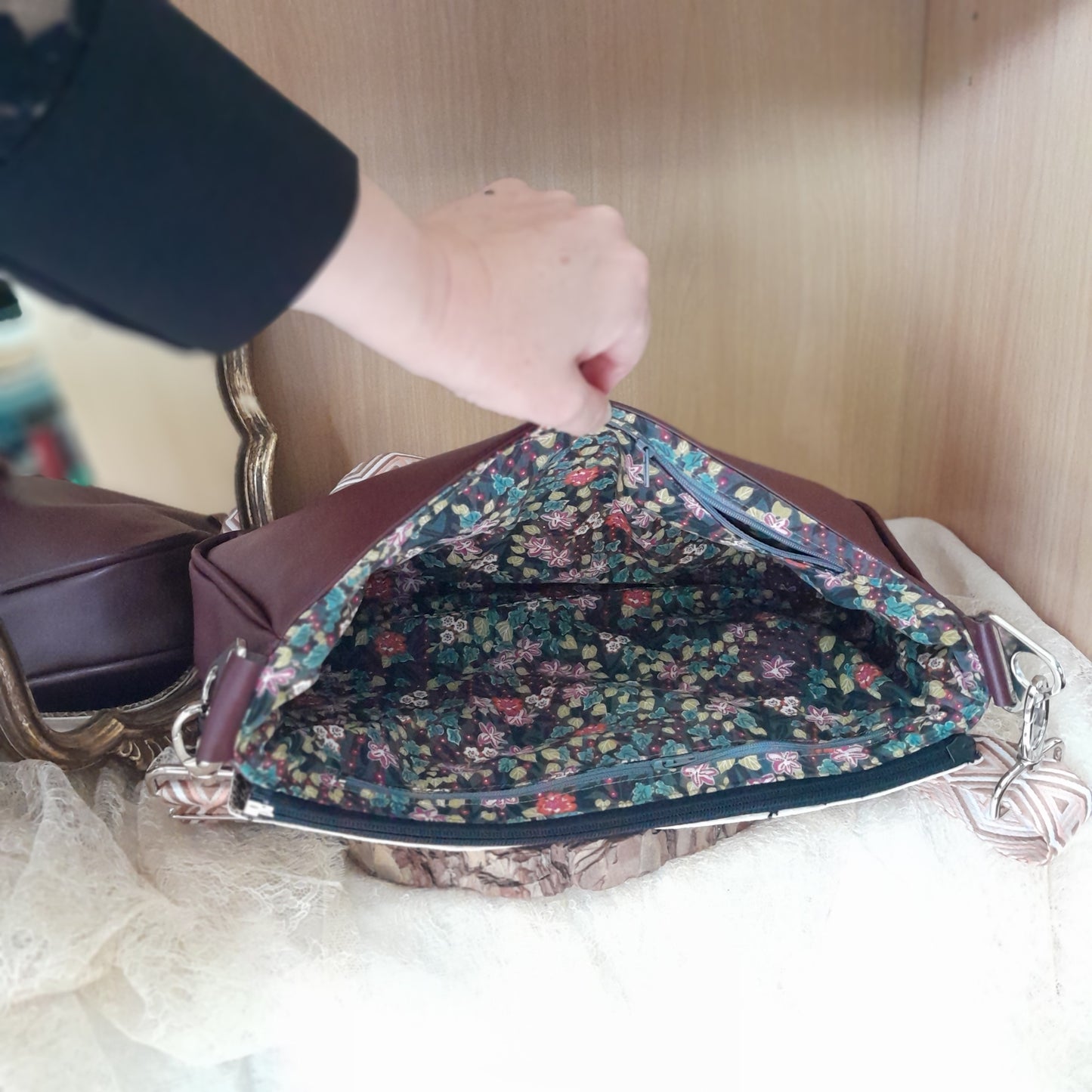 Base de sac Chrysalide bordeaux