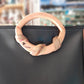 Sac cabas alter-cuir de raisin noir et caramel poignées en bois 128