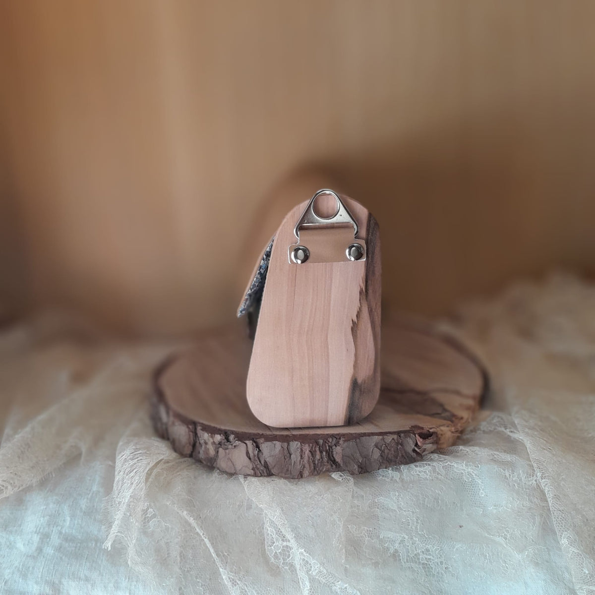 Mini sac bois alisier et marc de raisin came et noir 223