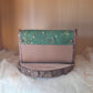 Mini sac camel liège vert et or bois noyer d'Amérique n°158