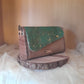 Mini sac camel liège vert et or bois noyer d'Amérique n°158