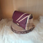 Mini sac raisin bordeaux bois noyer