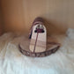 Mini sac raisin bordeaux bois noyer