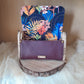 Mini sac raisin bordeaux bois noyer
