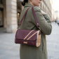 Mini sac raisin bordeaux bois noyer