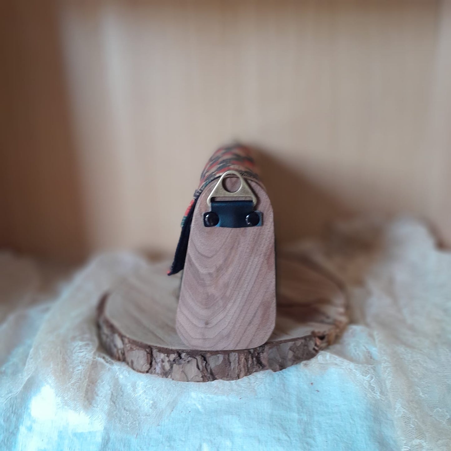 Mini sac noir liège imprimé bois noyer n°197