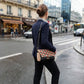 Mini sac noir liège imprimé bois noyer n°197