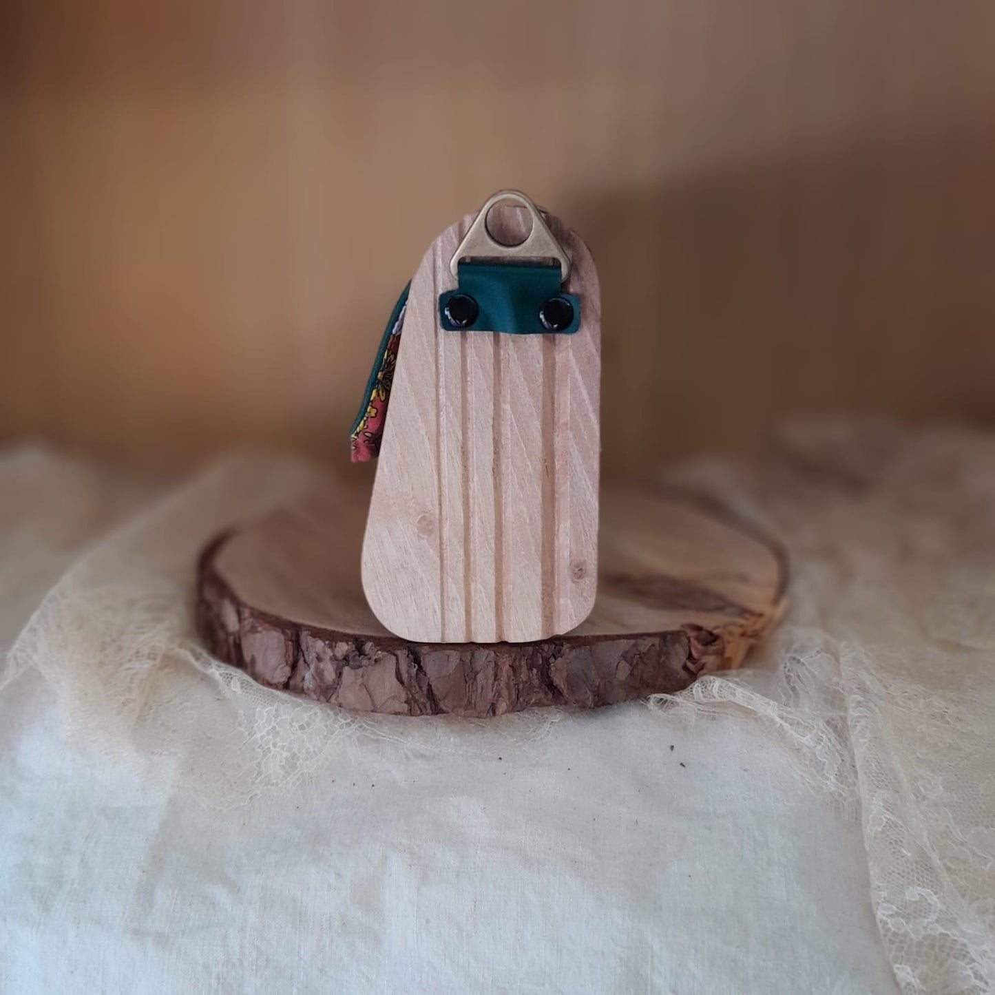 Mini sac vert liège rose bois frêne n°198