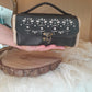 Sac Kube raisin dentelle noir côtés bois noyer