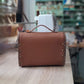 Petit sac cartable bois et alter-cuir de raisin caramel 100