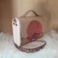 Sac cartable camel liège vermillon bois platane n°90