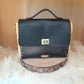 Sac cartable raisin noir bois acacia résine époxy n°101