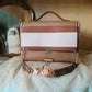 Sac cartable artisanal tons naturels camel sable caramel trois bois précieux