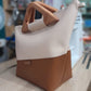 Sac cabas alter-cuir de raisin sable poignées en bois 107